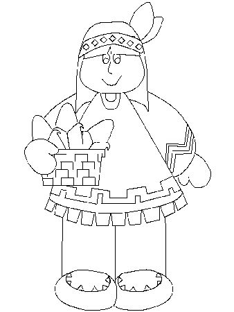 Coloring Pages Native American Cartoons Native American Free