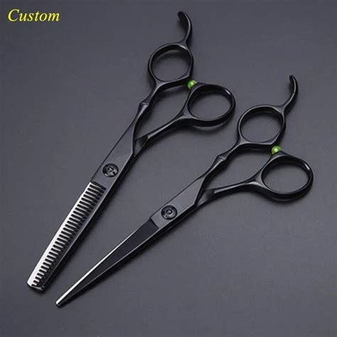 Buy Custom Japan 440c 6 Inch Cool Black Hair Cutting