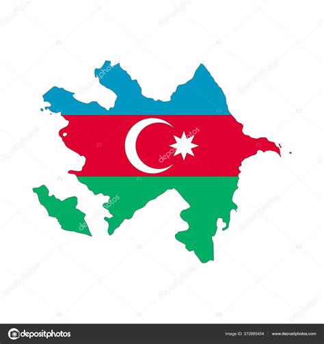 Map Azerbaijan Vector Design Isolated White Background Shape Azerbaijan