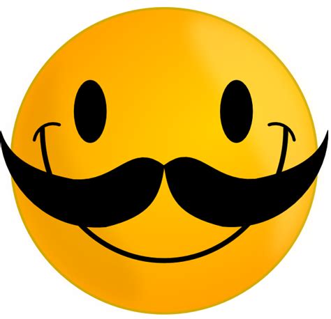 7 Cool Smileys With Mustache Smiley Symbol