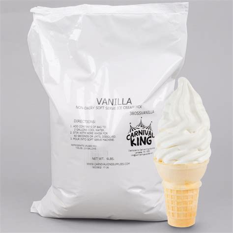 Carnival King Lb Non Dairy Vanilla Soft Serve Ice Cream Mix Case
