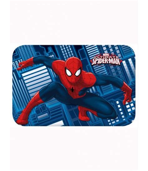 Spiderman theme bedrooms decorating and decor. This Spiderman Floor Mat features Spiderman swinging ...