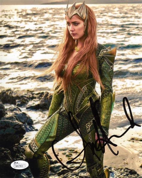 Amber Heard Aquaman Signed X Photo Certified Authentic Jsa Coa Cosplay Woman Actresses