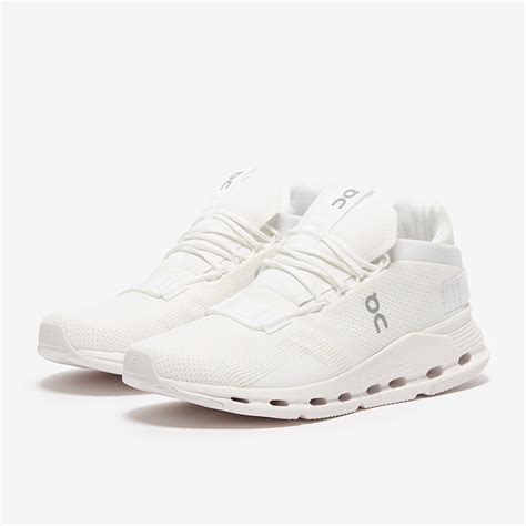 On Cloudnova All White Trainers Mens Shoes Prodirect Running