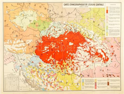 Cca 1920 1938 Carte Ethnographique De Leurope Centrale 12000000