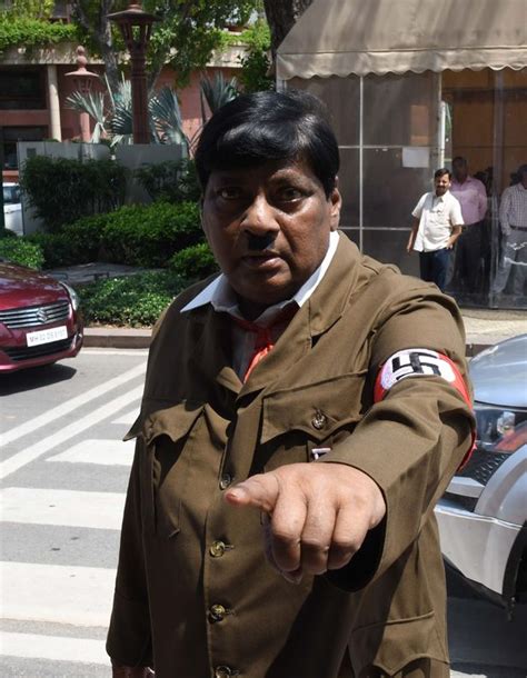 Indian Mp Sparks Outrage Turning Up To Parliament Dressed As Hitler To