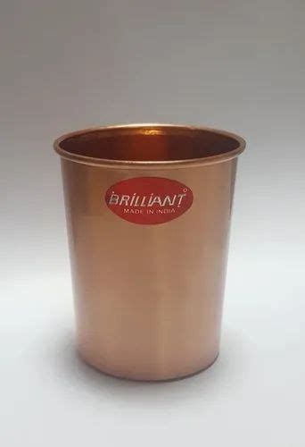 Round Brilliant Plain Pure Copper Glass Capacity 200 Ml For Anywhere