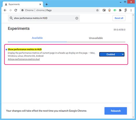 Chrome web store gems of 2020. How to Display Performance Metrics in HUD on Chrome?