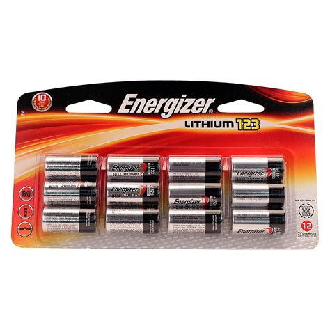 Skip to the beginning of the images gallery. Energizer® EL123BP-12 - CR123A 3V Photo Lithium Batteries