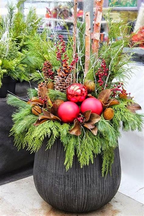 How To Make Colorful Outdoor Planters For Winter And Christmas