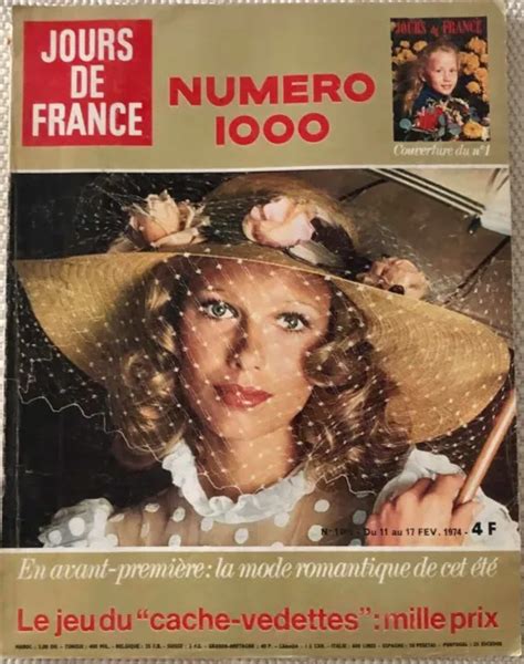 vintage french magazine jours de france 1974 numero 1000 268 pages many ads 34 00 picclick