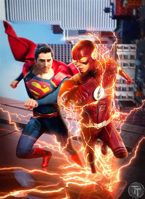 The Flash and Superman Race DCTV CW by Timetravel6000v2 on DeviantArt