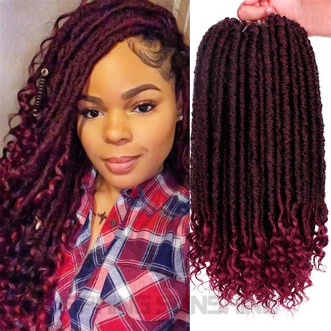 Soft dread hair has proven an excellent way to do crochet braids to achieve smiley looks. 2020 Hot! Goddess Locs Crochet Hair Braids 18 Inch Straight Faux Locs With Curly Ends Twist ...