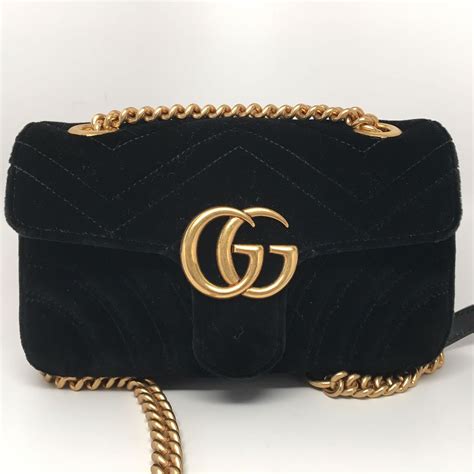 Gucci Gg Marmont Velvet Mini Shoulder Bag Hebster Boutique