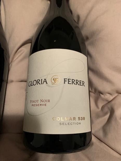2016 Gloria Ferrer Pinot Noir Reserve Colmar 538 Selection Usa