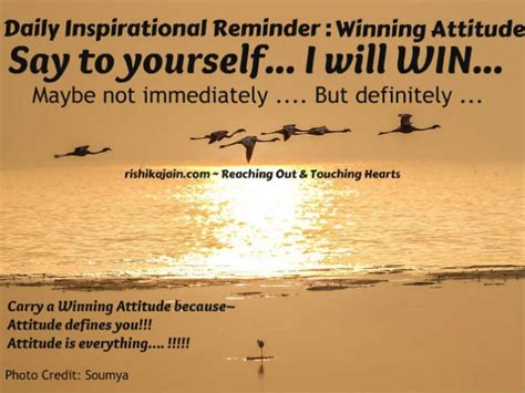 Daily Inspirational Reminder ~ Winning Attitude