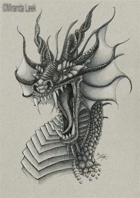 Ferocious Dragon Realistic Dragon Dragon Drawing Dragon Sketch