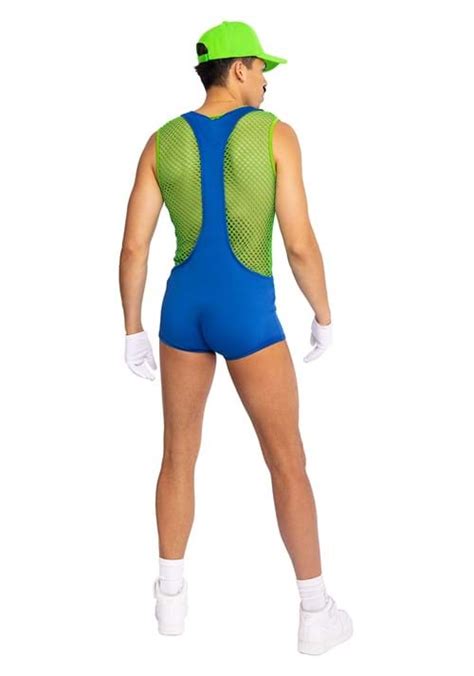 Green Super Plumber Bro Costume For Men Sexy Men S Costumes