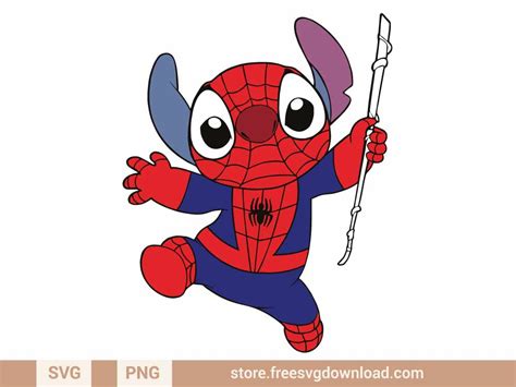 Stitch Spiderman SVG (FSD-K18) - Store Free SVG Download