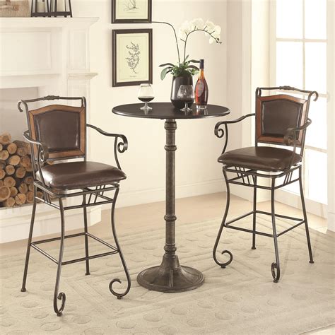 Coaster Oswego Pub Table Set With Bar Stools Rifes Home Furniture