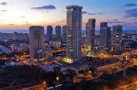 Located on the israeli mediterranean coastline and with a population of 460,613. Tel Aviv At Night. The Business City - TLVSpot.com