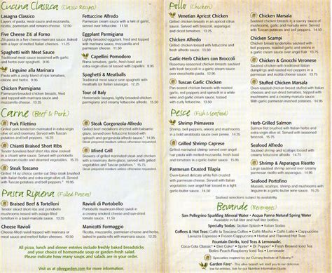 From the beginning the olive garden menu has been aimed at bringing people together. olive garden menu