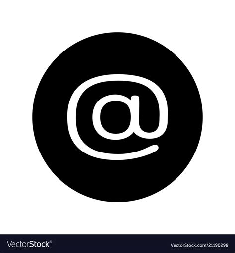 Email Icon In Black Circle E Mail Symbol Vector Image