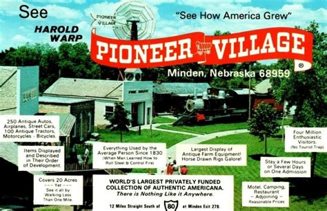 Vintage Harold Warp Pioneer Village Minden Nebraska Postcard F30