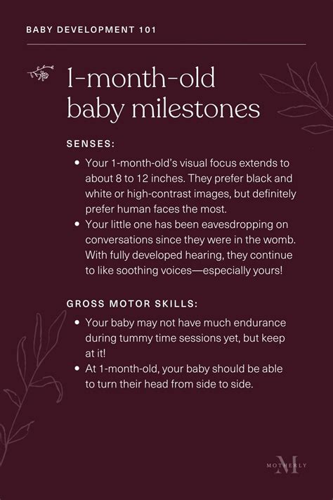 Guide To 1 Month Milestones For Baby Motherly