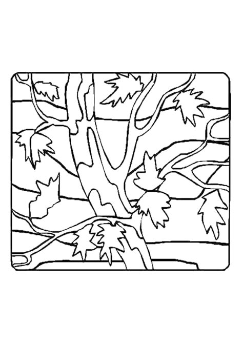Coloriage Arbre à Feuilles