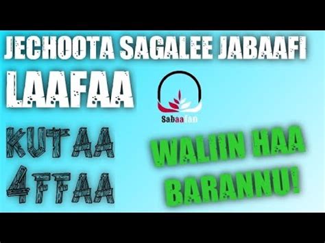 Sagalee Jabaafi Laafaa Barnoota Kutaa Ffaa Youtube