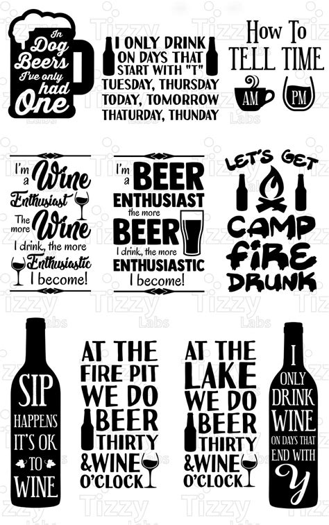 Download Beer Drinking Svg Bundle Set SVG Files - Wine Svg Files ...