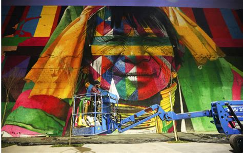Brazilian Street Artist Kobra Creates One Of The Largest Murals In The