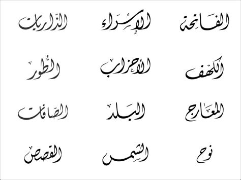 Surah Of Quran Islamic Calligraphy Divani Font Real Cdr