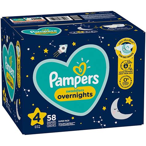 Pampers Swaddlers Overnight Diapers Size 4 Shop Diapers At H E B