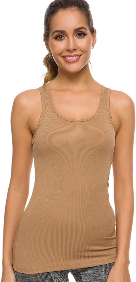 speedy cat ribbed tank tops for women racerback scoop neck tight activewear amazon ca clothing