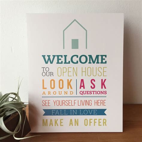Open House Welcome Sign Vorliegenden