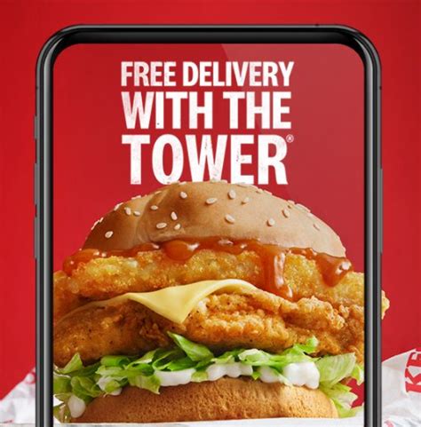 News Kfc Free Delivery With Tower Burger Purchase With Kfc App 9 22