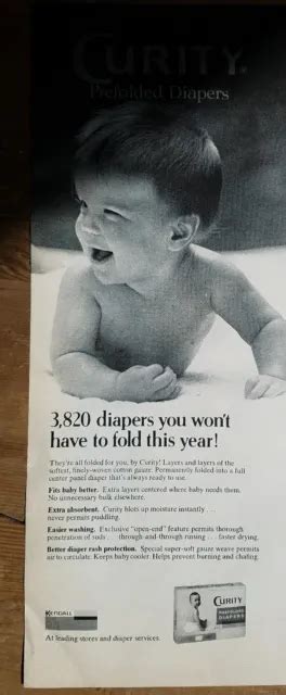 1969 Curity Baby Pre Folded Diapers You Wont Have To Fold This Year