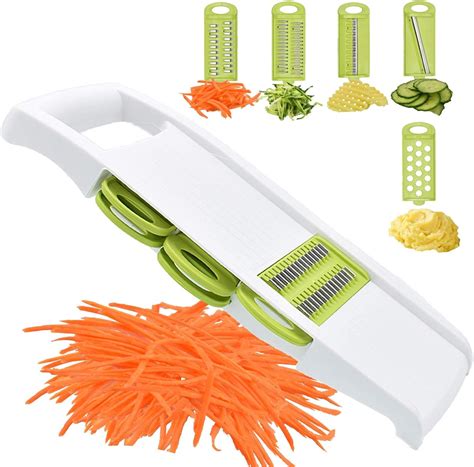 Nacolus 5 In 1 Mandoline Slicer Vegetable Slicer Mandolin Multi Blade