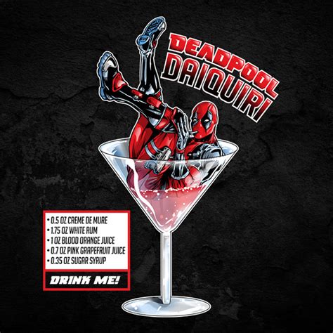 Deadpool Daiquiri Drinking T Shirt Retro Design Co