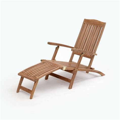 Transcontinential Group Bali Brown Folding Teak Outdoor Lounge Chair 1