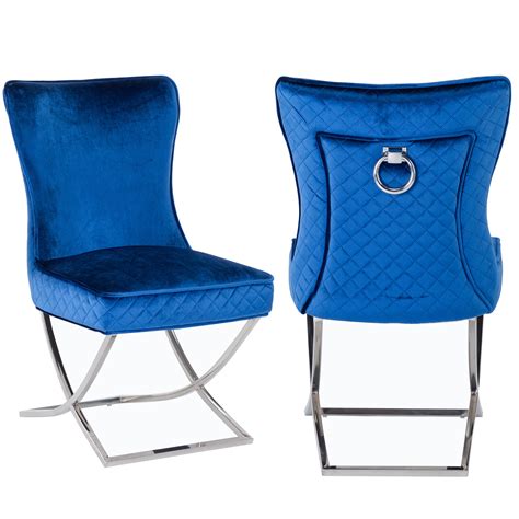 Velvet Upholstered Dining Chairs Set Of 2 Modern Tufted Upholstered Parsons Chair With Metal