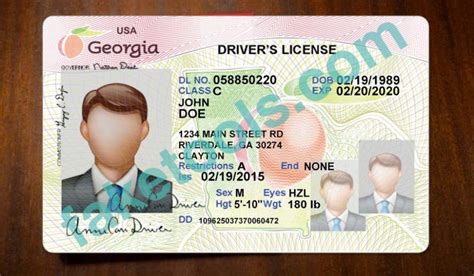 Georgia Driver License Psd Template High Quality Psd Regarding