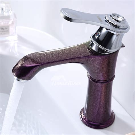 One handle one hole bathroom faucet mounting: Single Handle Bathroom Faucet Vessel Purple Matte Painting ...