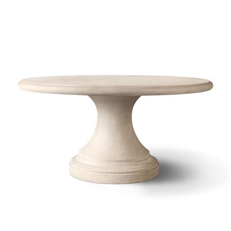 Fairbanks Roman Style Round Outdoor Table Base And Tabletops