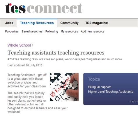 Tes For Teaching Assistants