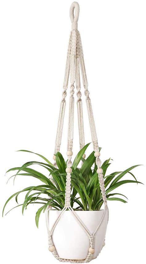 Pot, jardinière, bac à fleurs sur conforama. Suspension Corde Plante 41 Pouces Coton Macramé Porte Pot ...
