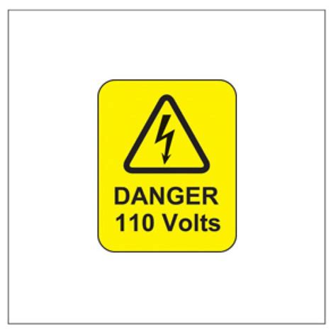 Batch Of Electrical Labels Danger 110 Volts Signs Display Shop