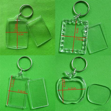 Add this acrylic keychain to your printing business consumables • high quality • you can insert photo or printout to personalize it. Acrylic Insert Photo Picture Frame Keyrings Keychain DIY ...